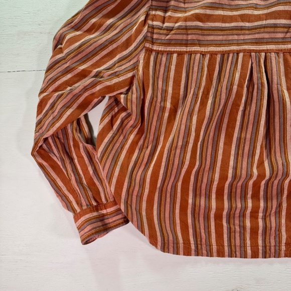 Aeropostale Striped Button Down Shirt - Red and White - Picture 6 of 8